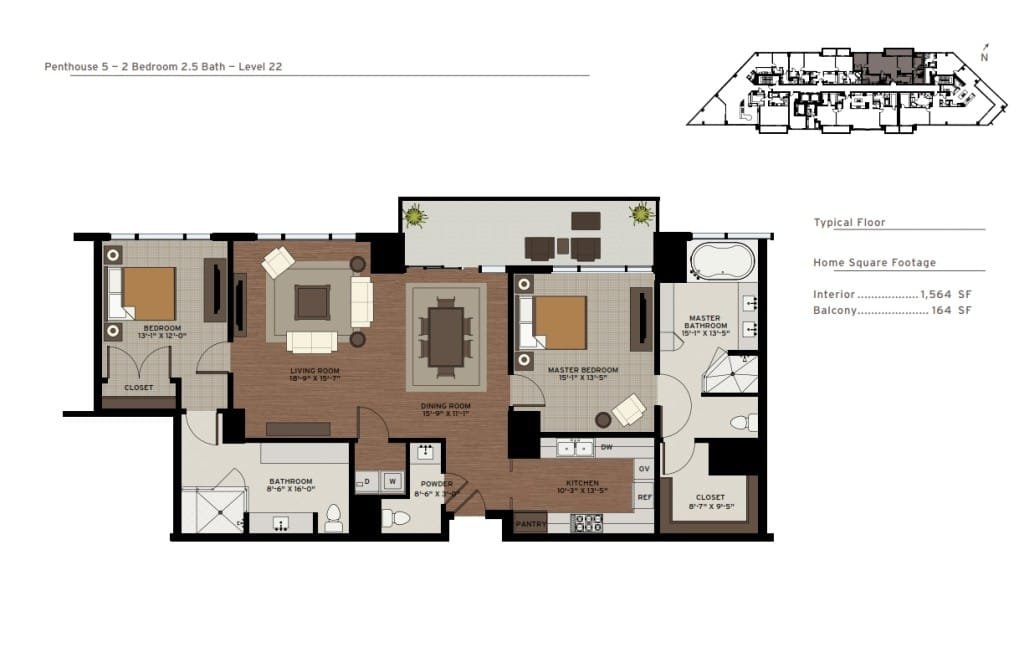 Penthouse 5 Floor Plan