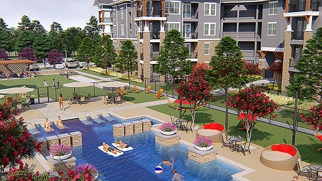 Creekside Park The Residences Pool | Houston Luxury Apartments for Rent